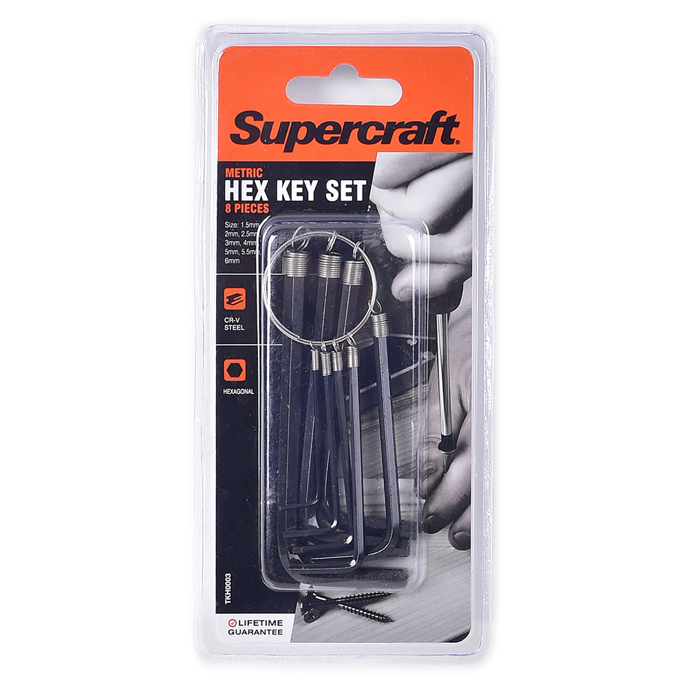 Supercraft Allen/Hex Key Wrench Metric 1.5-6mm Size DIY Home Tool Set (16 Pieces) — image 2
