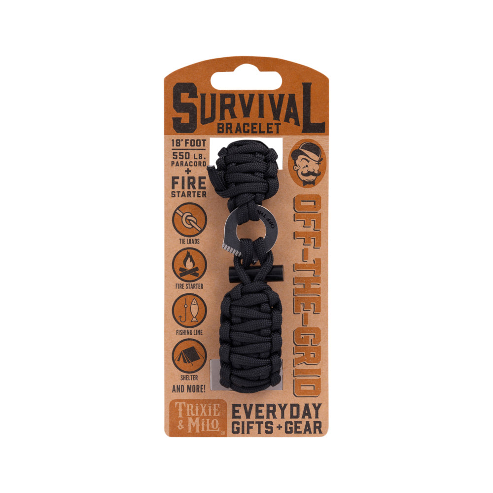 Trixie & Milo Off The Grid Multi-Use Emergency Survival Bracelet Black — image 3
