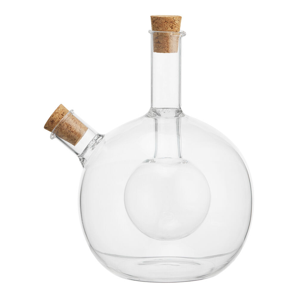 NF Living Duel Oil & Vinegar Cruet 350ml Dual Chamber Glass Kitchenware (2 Pack) — image 2