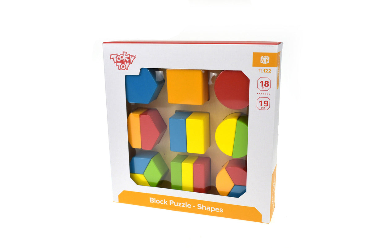 Tooky Toy Play Block Interactive Kids/Children Toddler Wooden Puzzle Shapes 18m+ — image 2