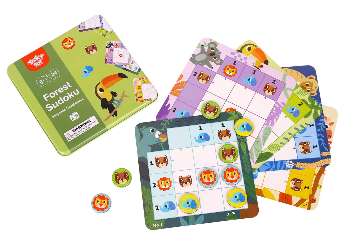 Tooky Toy Kids Forest Themed Sudoku Game Magnetic 24pc 3y+