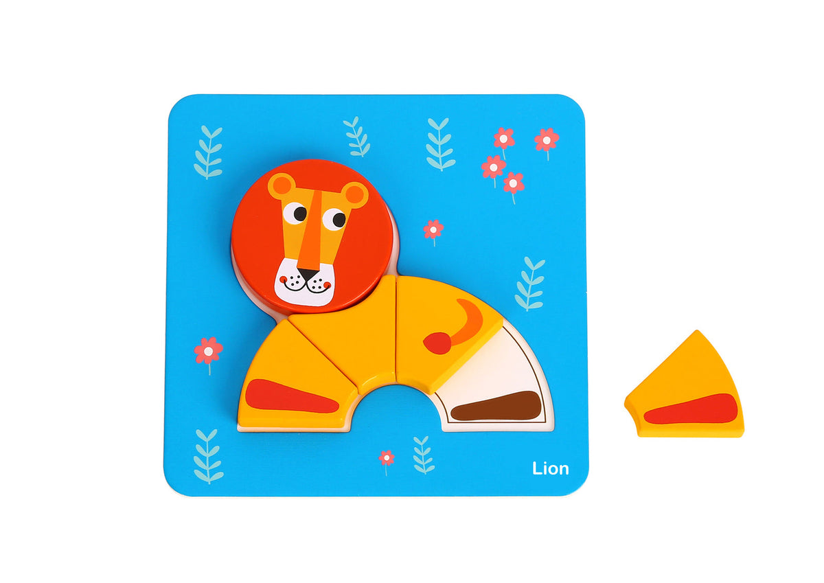 Tooky Toy 6 In 1 Mini Wooden Kids/Toddler Learning Animal Puzzle Play Set 12m+ — image 8