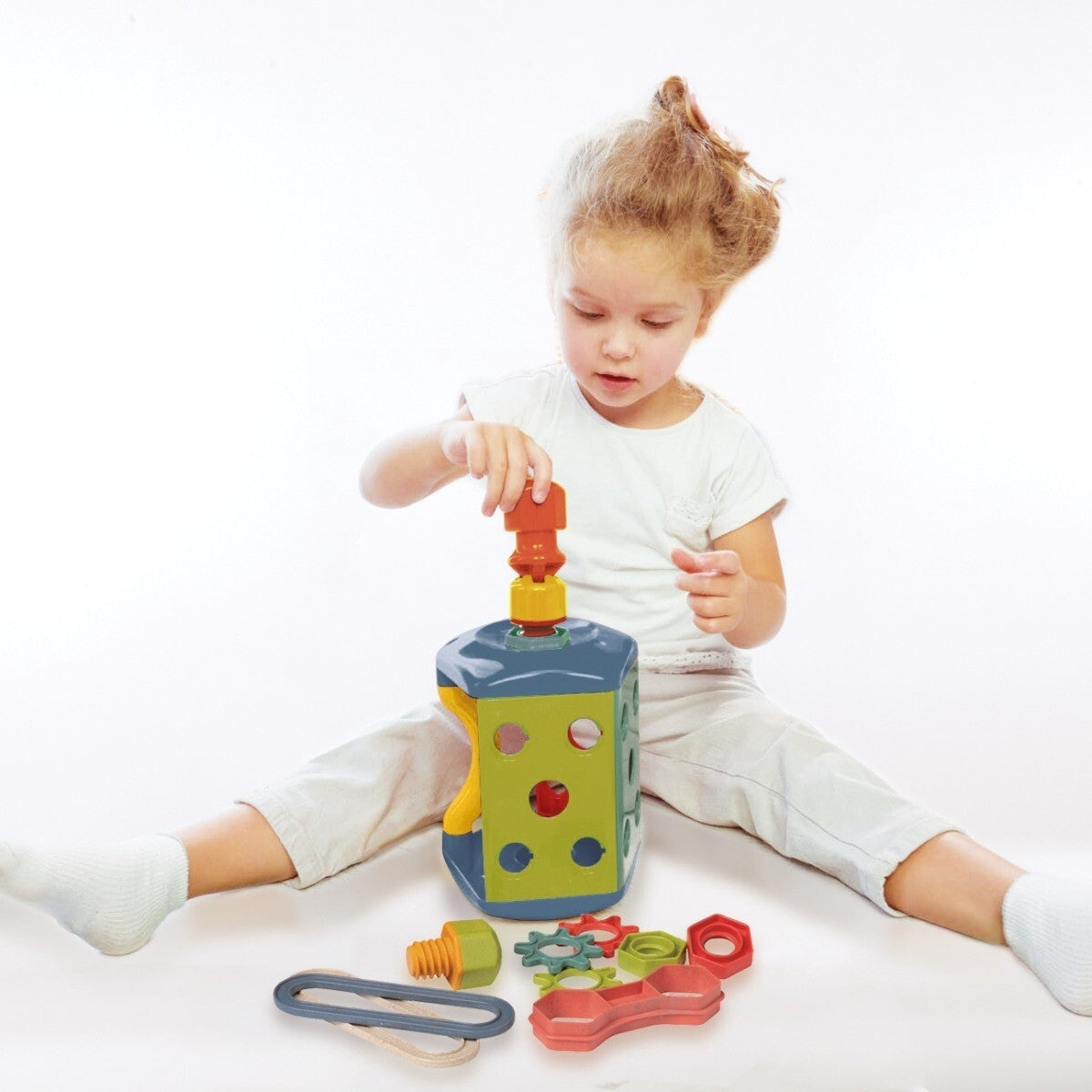 Tolo Toys Bio Plastic 19.5cm Tool Box Set Baby/Toddler Activity Toy 12m+ (14 Pieces) — image 2