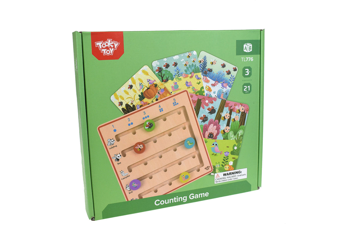 Tooky Toy Wooden Counting Game Educational/Learning Activity Play Kids 3+ (21 Pieces) — image 2