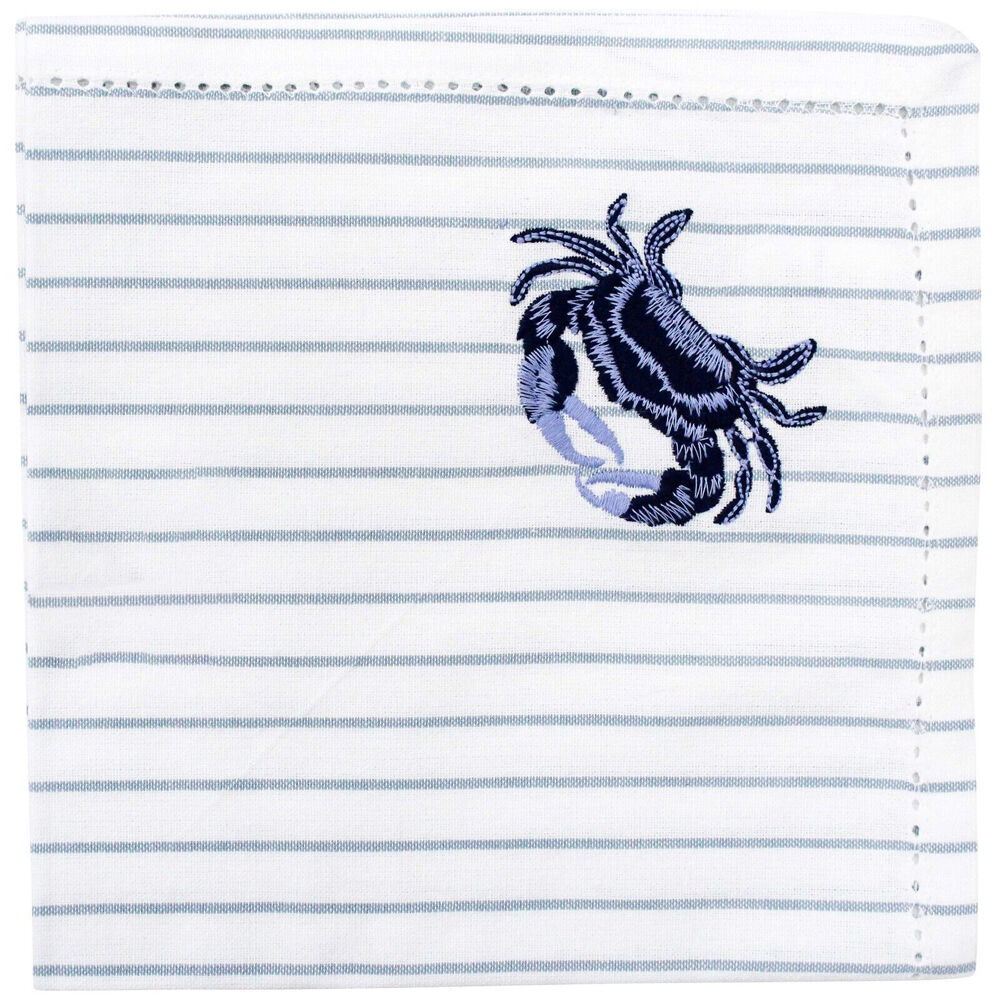 LVD 45x45cm Crab Stonewashed Chambray Cotton Striped Reusable Napkin — image 2