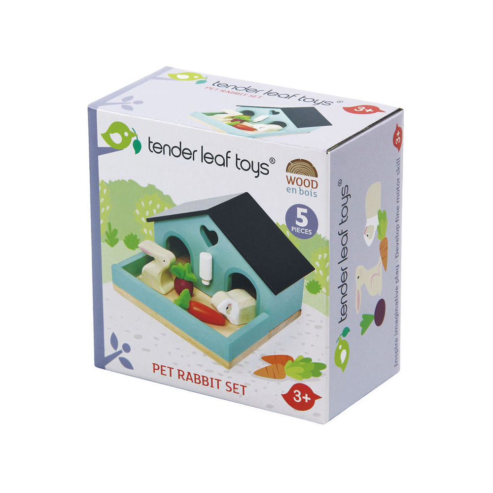 Tender Leaf Toys Pet Rabbit & Guinea Pig Dollhouse Accessory 1:12 Set 3y+