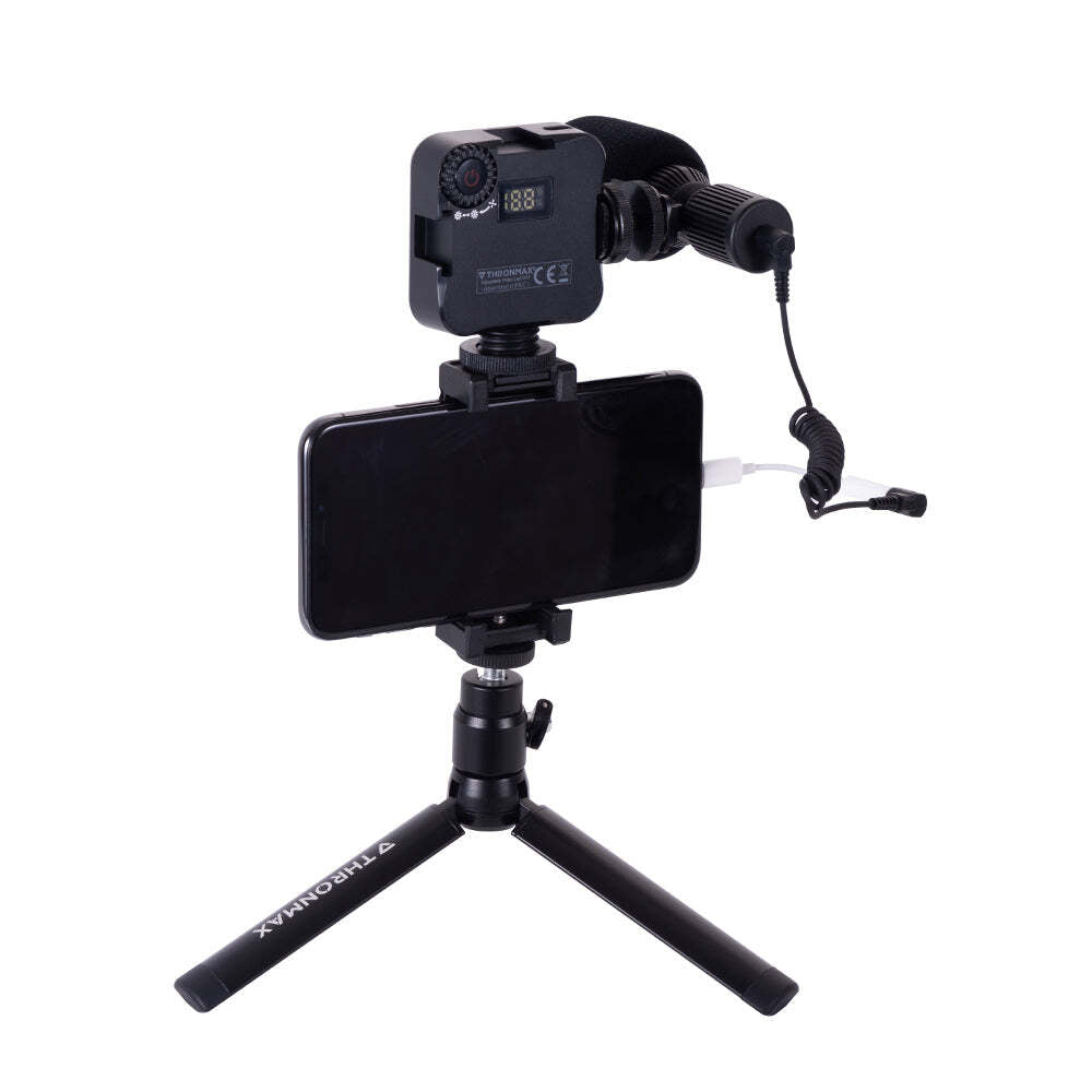 Thronmax StreamMic Vlogger Pro Streaming Kit w/Tripod/Light For Phones/Camera — image 2