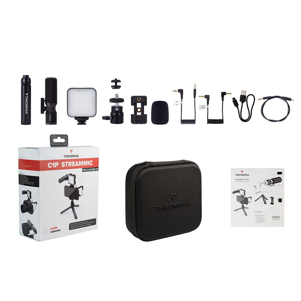 Thronmax StreamMic Vlogger Pro Streaming Kit w/Tripod/Light For Phones/Camera — image 5
