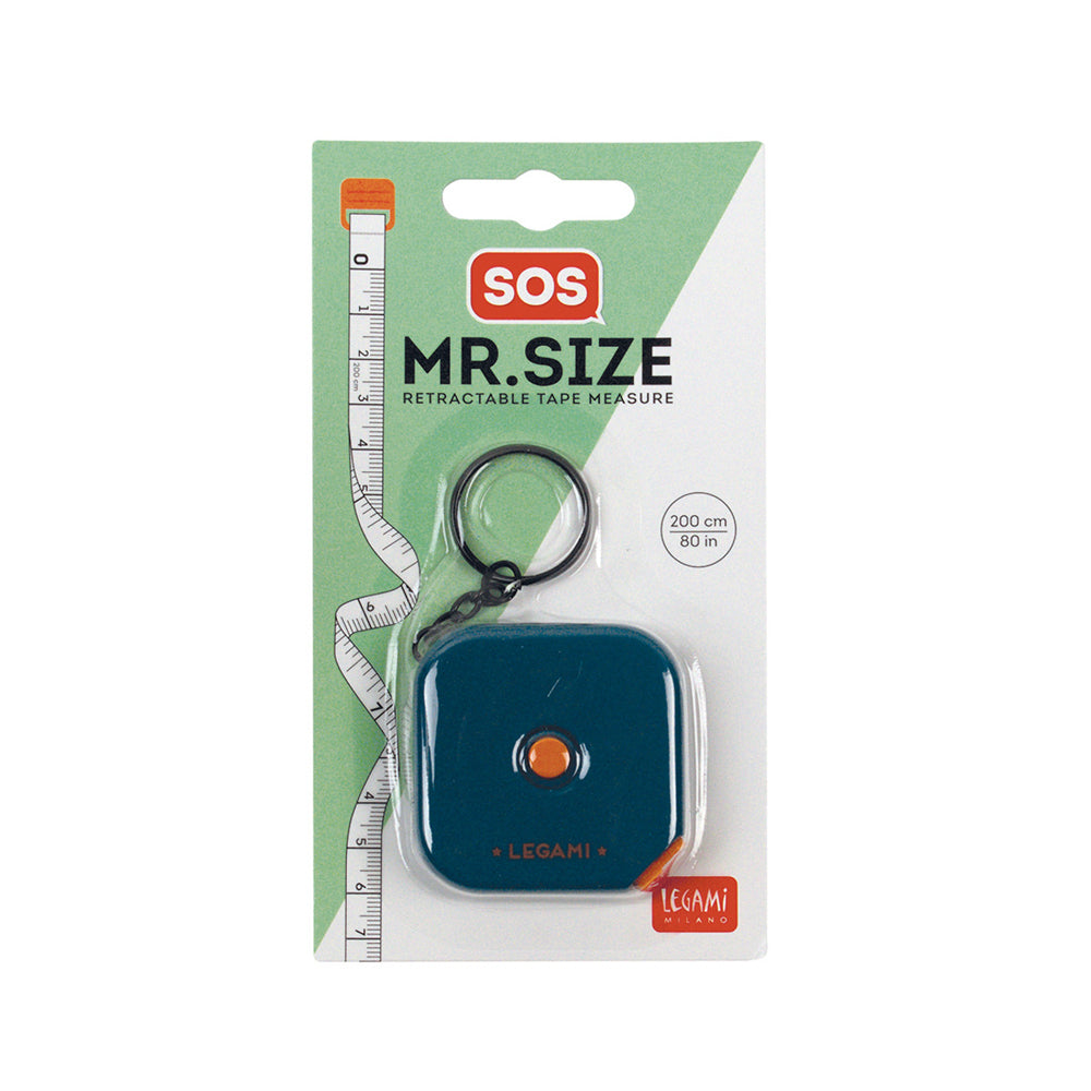 Legami SOS Retractable Tape Measure DIY Home Tool Mr. Size Petrol Blue 200cm (6 Pack) — image 2