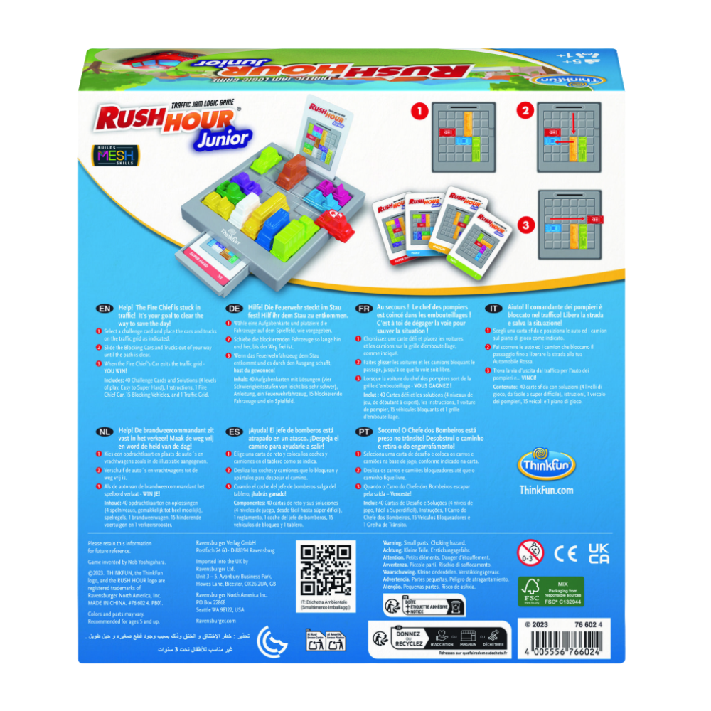 Thinkfun Rush Hour Junior Kids/Family Interactive Logic Game Fun Play Toy 5y+ — image 2