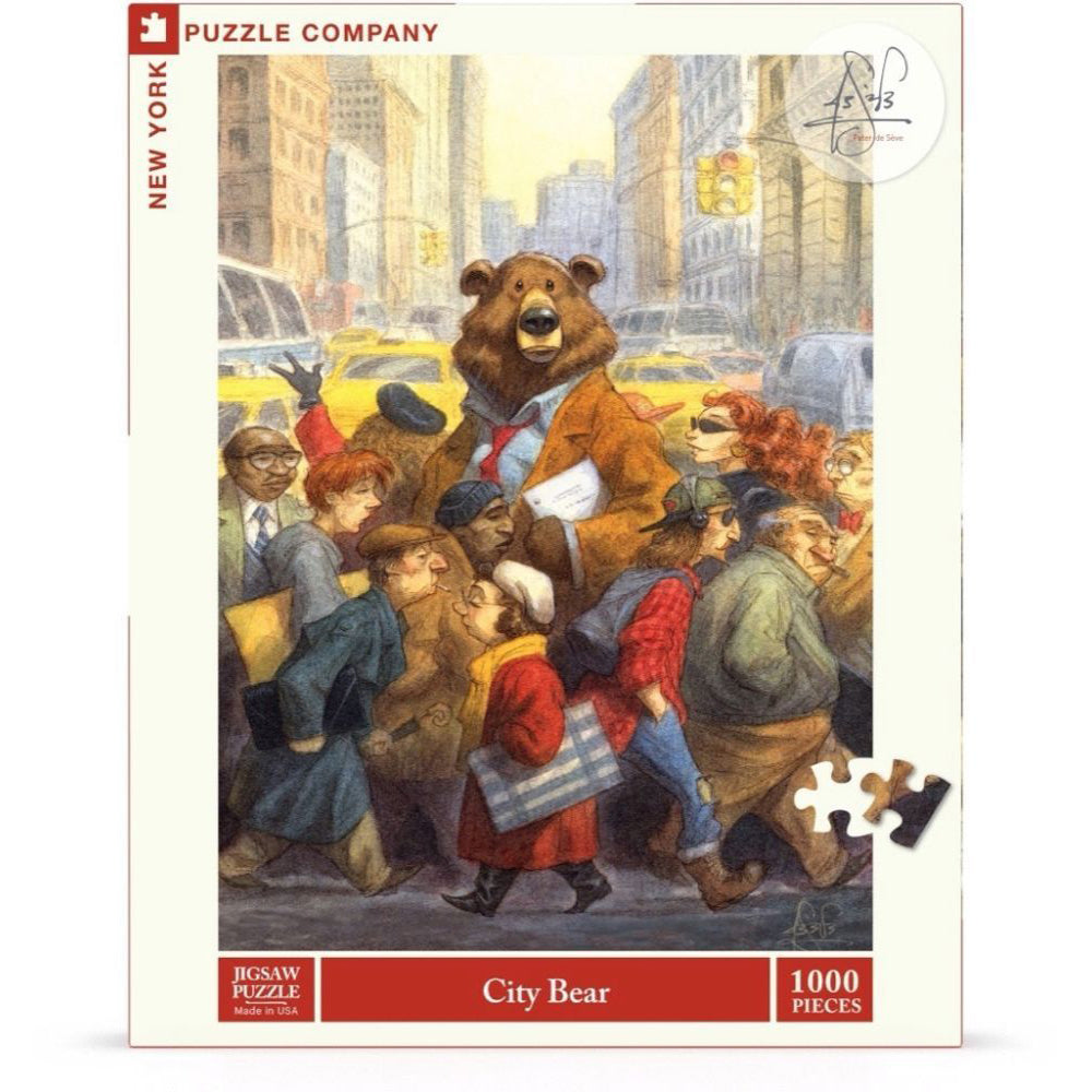 New York Puzzle Company Peter de Seve Puzzle 48x67.5cm City Bear 10+ (1000 Pieces)