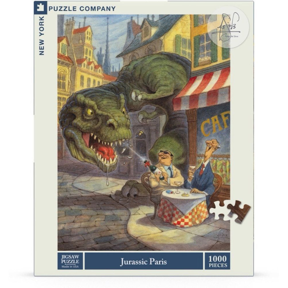 New York Puzzle Company New York Puzzle Co Peter de Seve 67.5cm Puzzle Jurassic Paris 10+ (1000 Pieces)