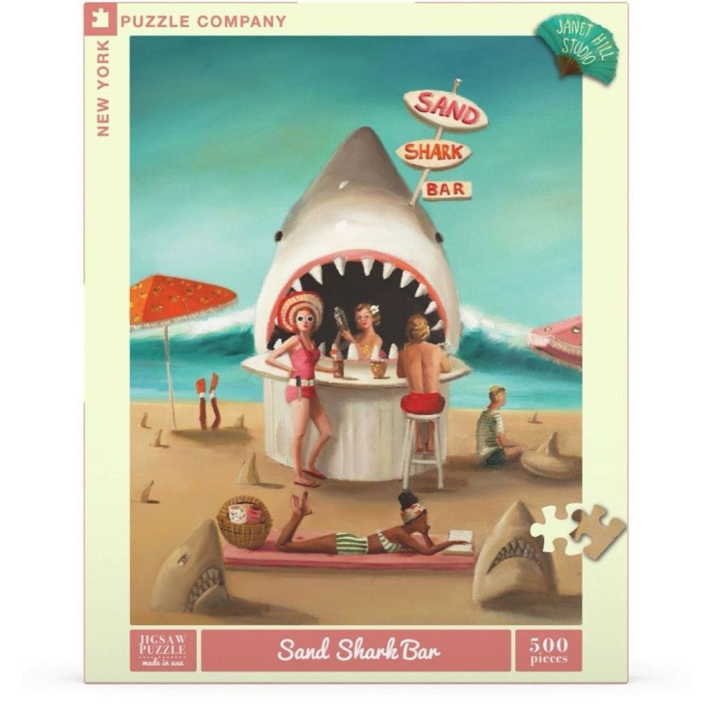 New York Puzzle Company New York Puzzle Co Janet Hill Jigsaw Puzzle 60cm Sand Shark Bar 10+ (500 Pieces)