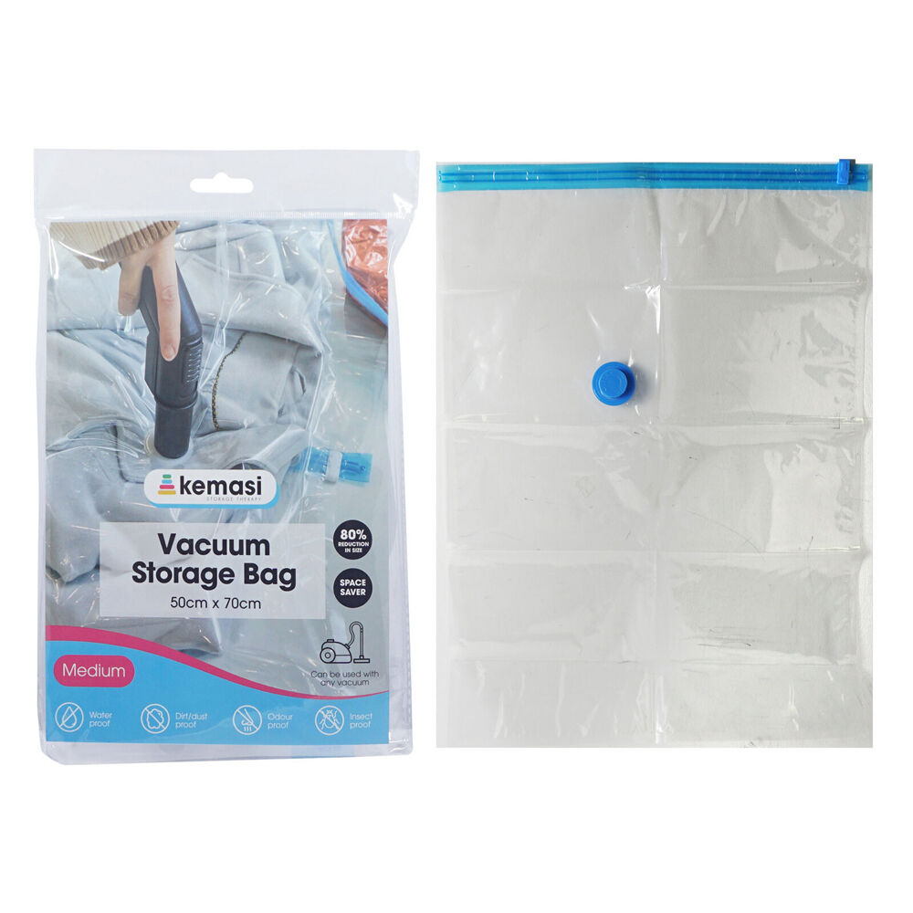 Kemasi 50x70cm Clear/Blue Medium Airtight Vacuum Sealed Storage Bag — image 2