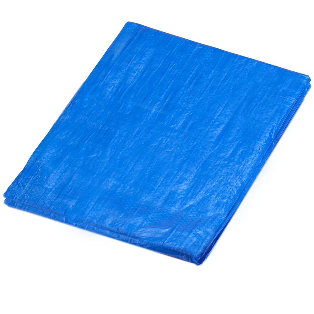 Generic Polyethylene Waterproof 7.2x5.4m Tarpaulin Plastic Cover Canopy Sheet Tarp Blue