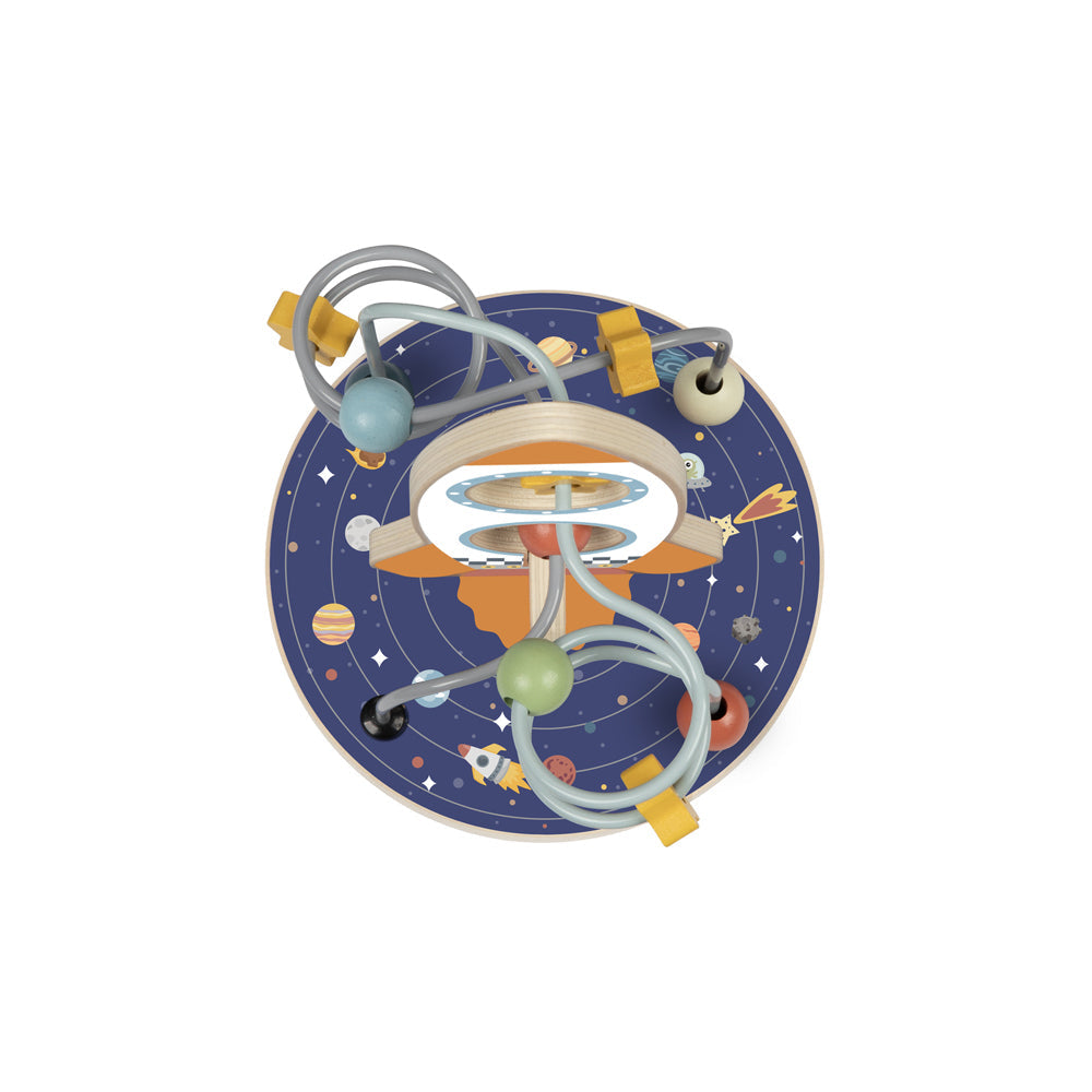 Tooky Toy Space Rocket Bead Maze Kids/Childrens Wooden Interactive Toy 24m+ — image 2
