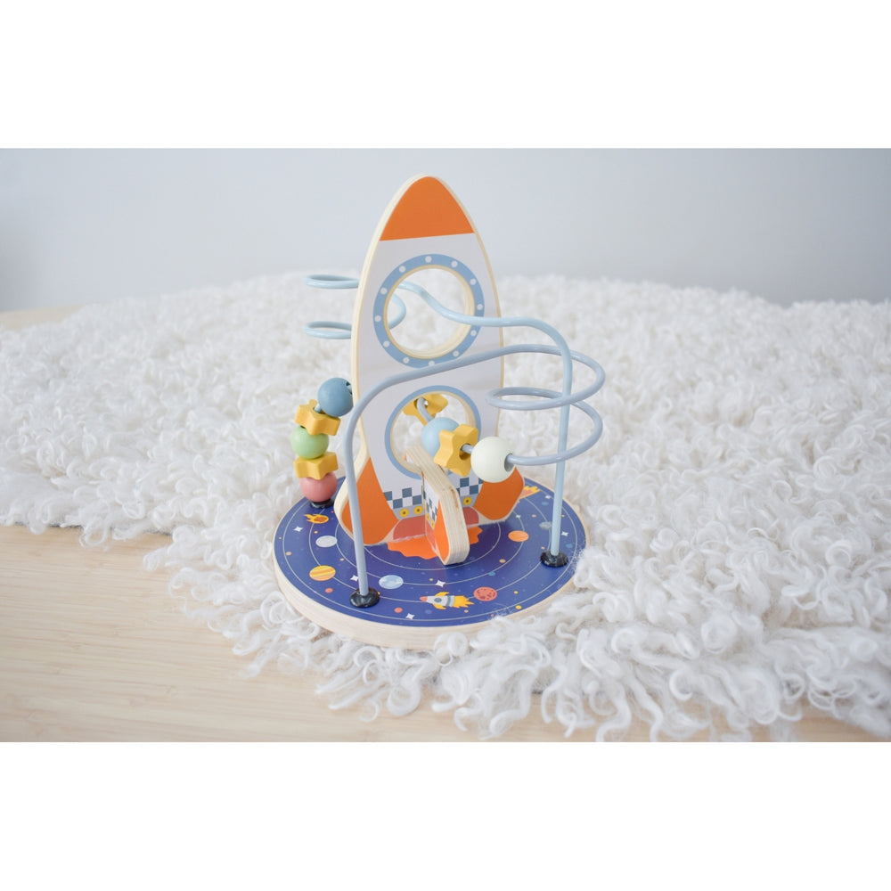 Tooky Toy Space Rocket Bead Maze Kids/Childrens Wooden Interactive Toy 24m+ — image 5