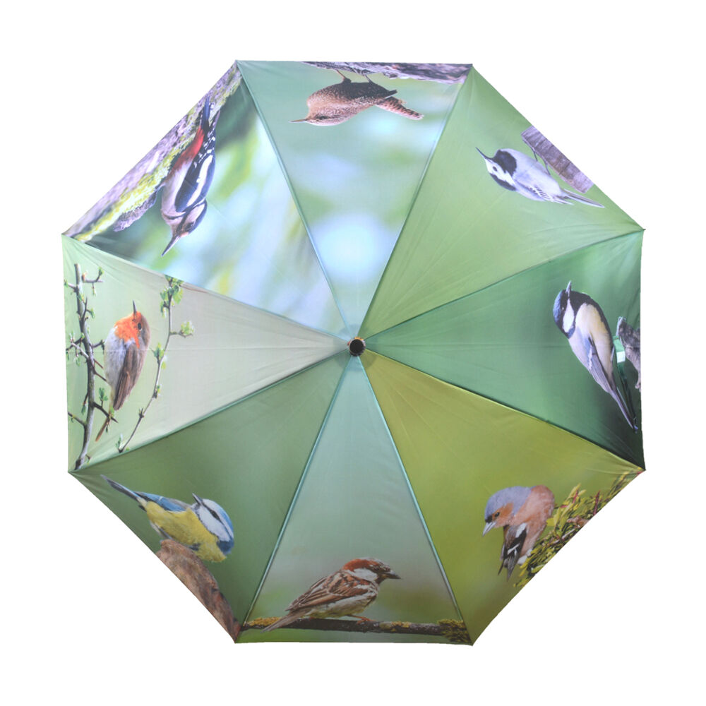 Esschert Design Umbrella Birds Polyester/Wood Handle Sun/Rain Protection 120cm — image 2