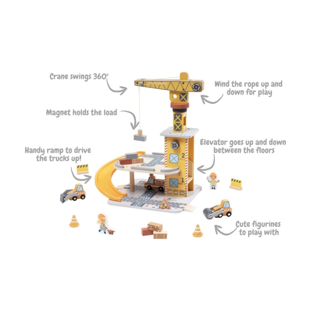 Tooky Toy Port Crane Set Educational Construction Roleplay Children/Kids 3y+ — image 6