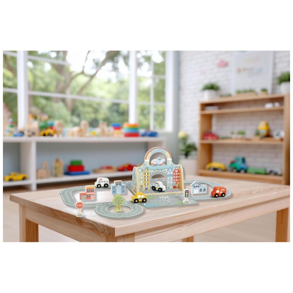 Tooky Toy Felt City Playset Wooden Portable Play Mat Set Children/Kids 3y+ — image 7