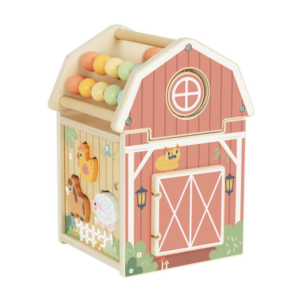 Tooky Toy Farm Playhouse Wooden Play Sensory Children/Kids 18m+