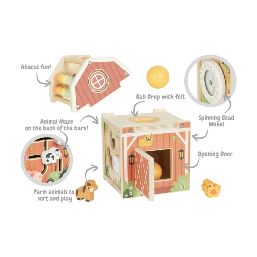 Tooky Toy Farm Playhouse Wooden Play Sensory Children/Kids 18m+ — image 9