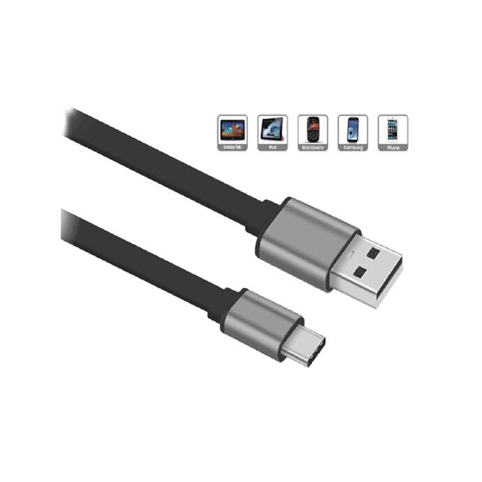 Sansai 1.2m Type-C to USB-A Sync Charging Cable for Samsung Apple - Assorted — image 2