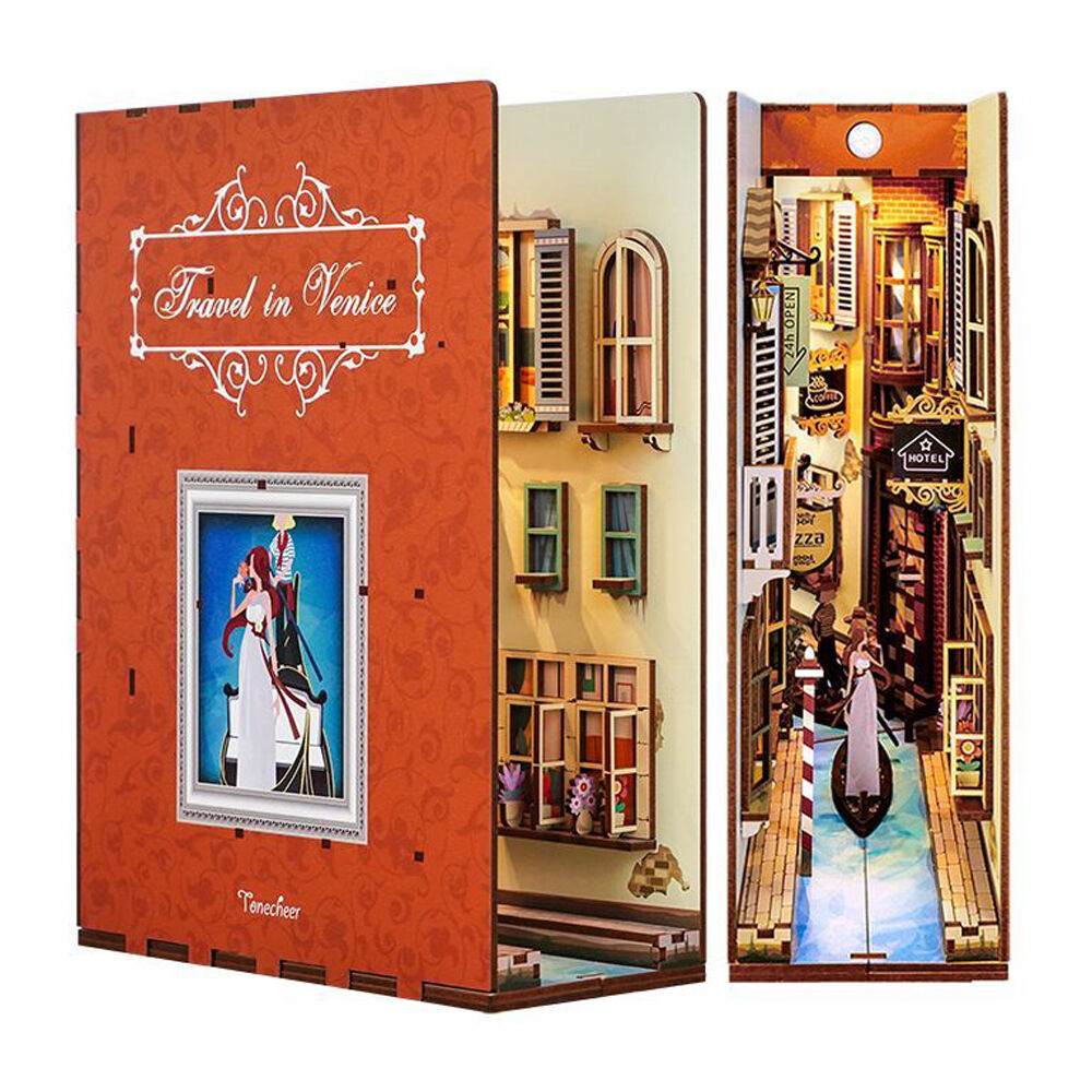 Tonecheer Travel In Venice 3D Puzzle 24.5cm DIY Book Nook Kit 15y+ (127 Pieces) — image 2