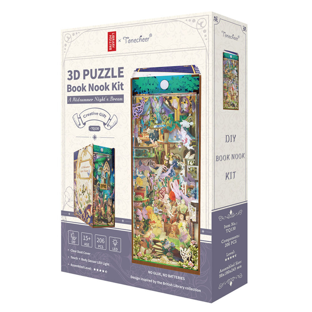 Tonecheer a Mid Summersnight's Dream 3DPuzzle 245mm DIY Book Nook Kit 15+ (206 Pieces)