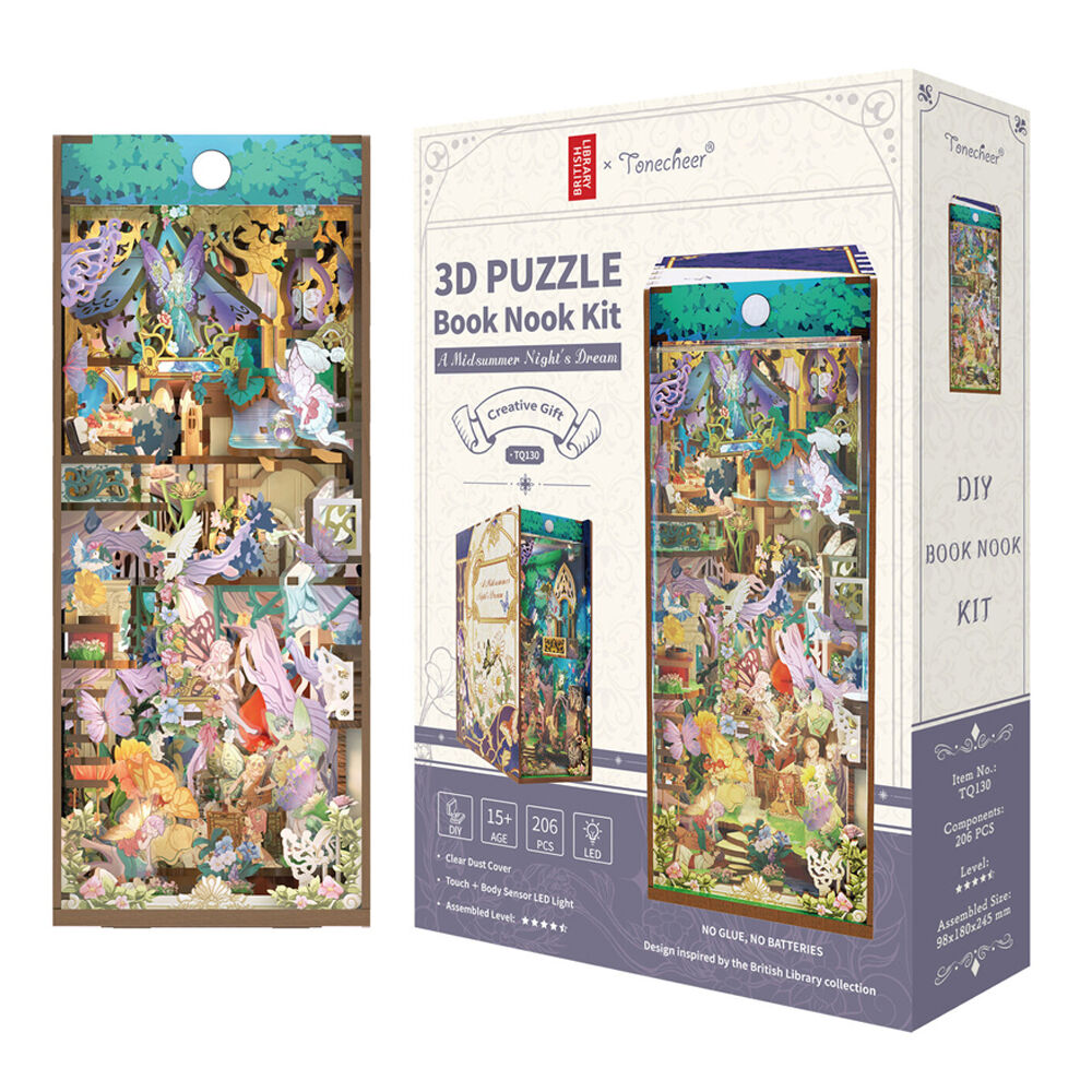 Tonecheer a Mid Summersnight's Dream 3DPuzzle 245mm DIY Book Nook Kit 15+ (206 Pieces) — image 2