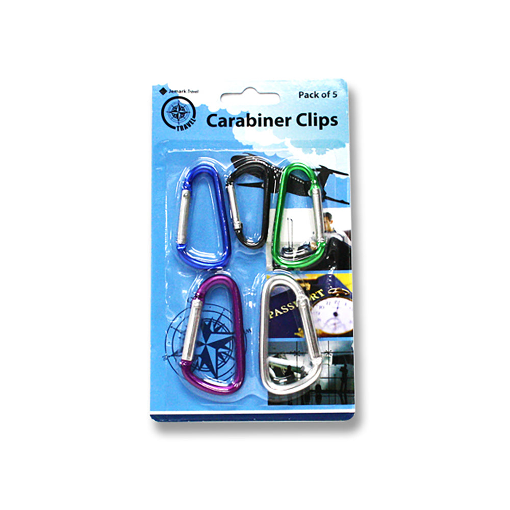 Jemark Travel Outdoors Keychain Key Holder Carabiner Clips Assorted Set (5 Pieces) — image 2