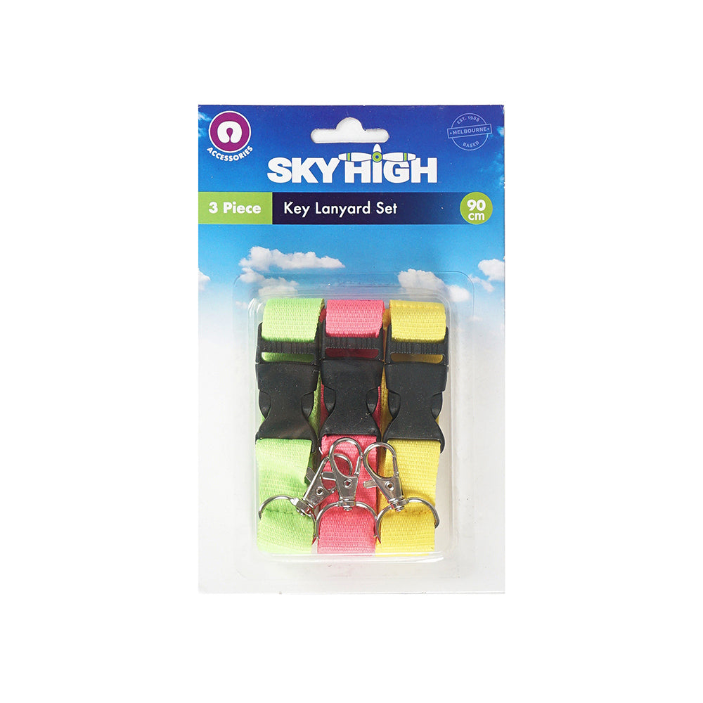SKY High Lightweight Portable Travel Key Neck Lanyard Set With Clips (3 Pieces) — image 2