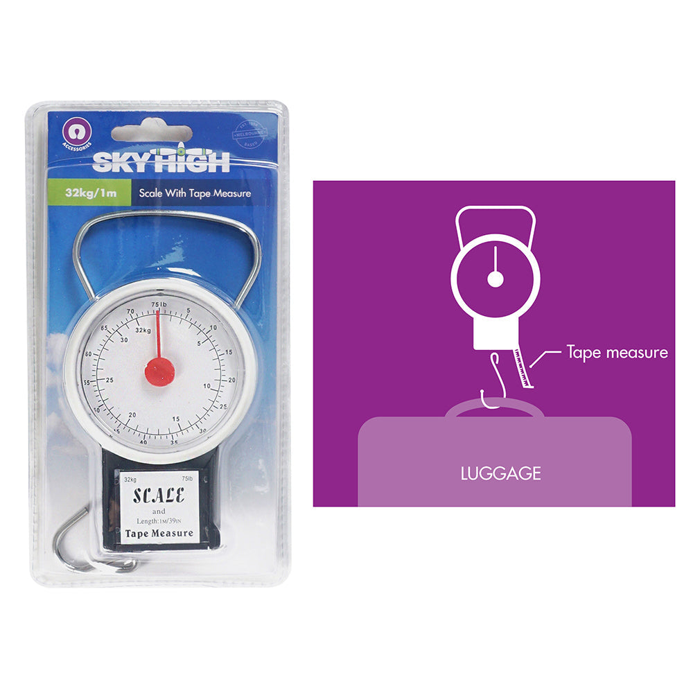 SKY High Travel Portable Luggage Bag Check In Weight Scale & Tape Measure (2 Pack) — image 3