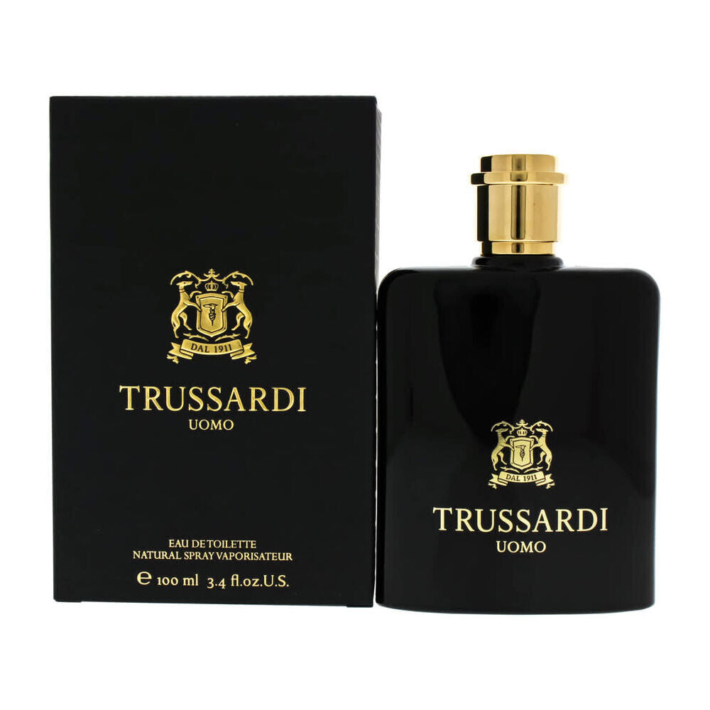 Trussardi Uomo Eau De Toilette Men's Fragrance Perfume Spray 100ml Black