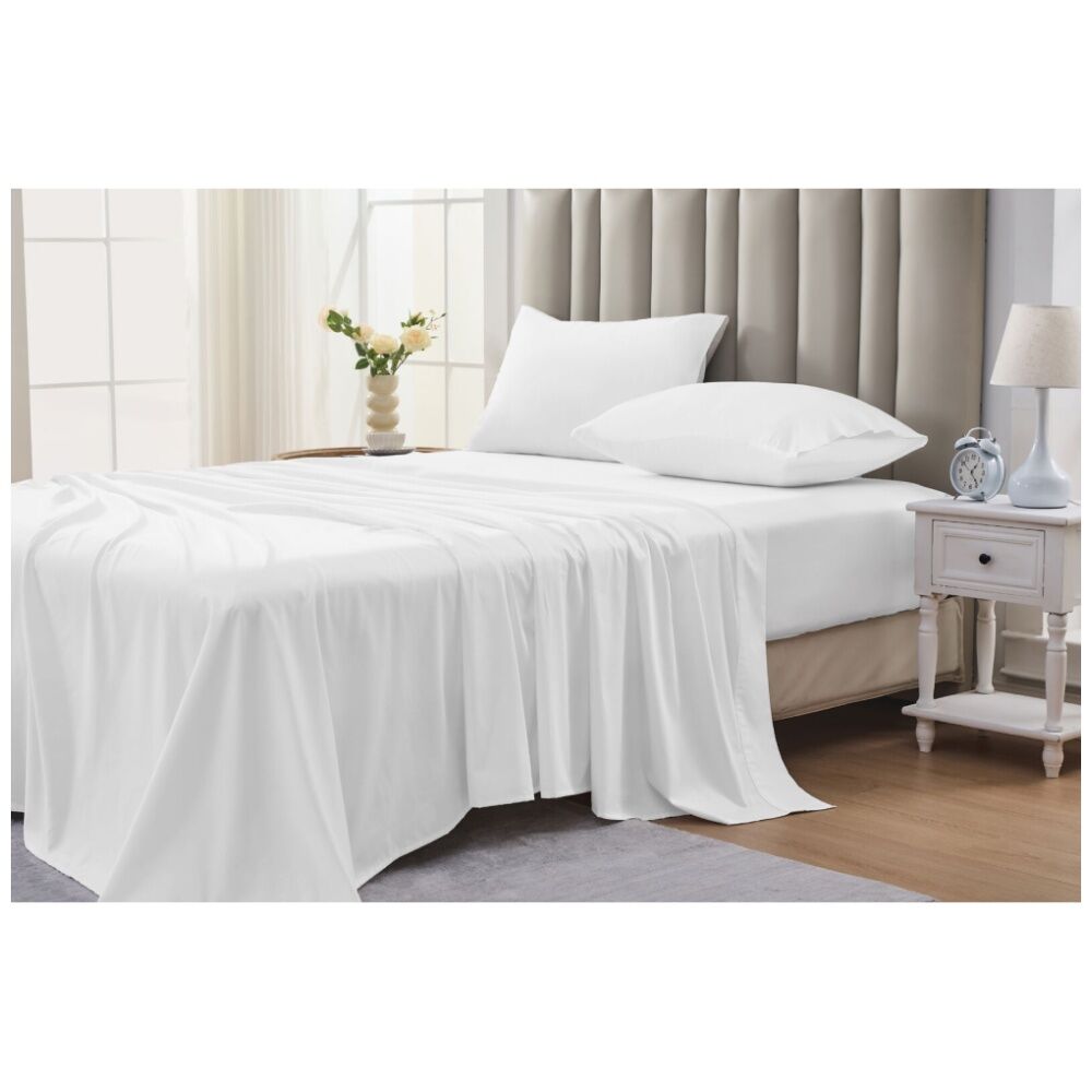 Grosvenor House 500TC Egyptian Cotton Flat Bed Sheet Only White — image 4