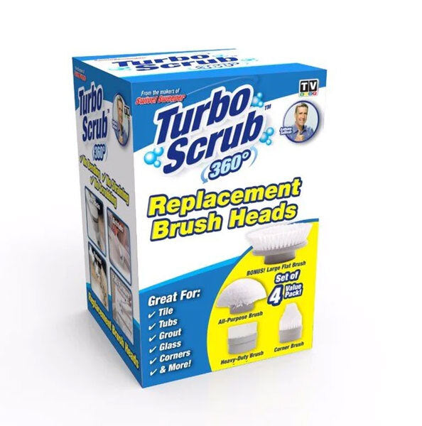 TV Shop Turbo Scrub 360 Replacement Brush Heads Set (4 Pieces) — image 2