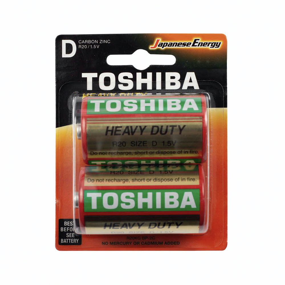 Toshiba 1.5V Heavy Duty D R20 Battery Power Cylindrical Lasting Batteries (2 Pieces) — image 3