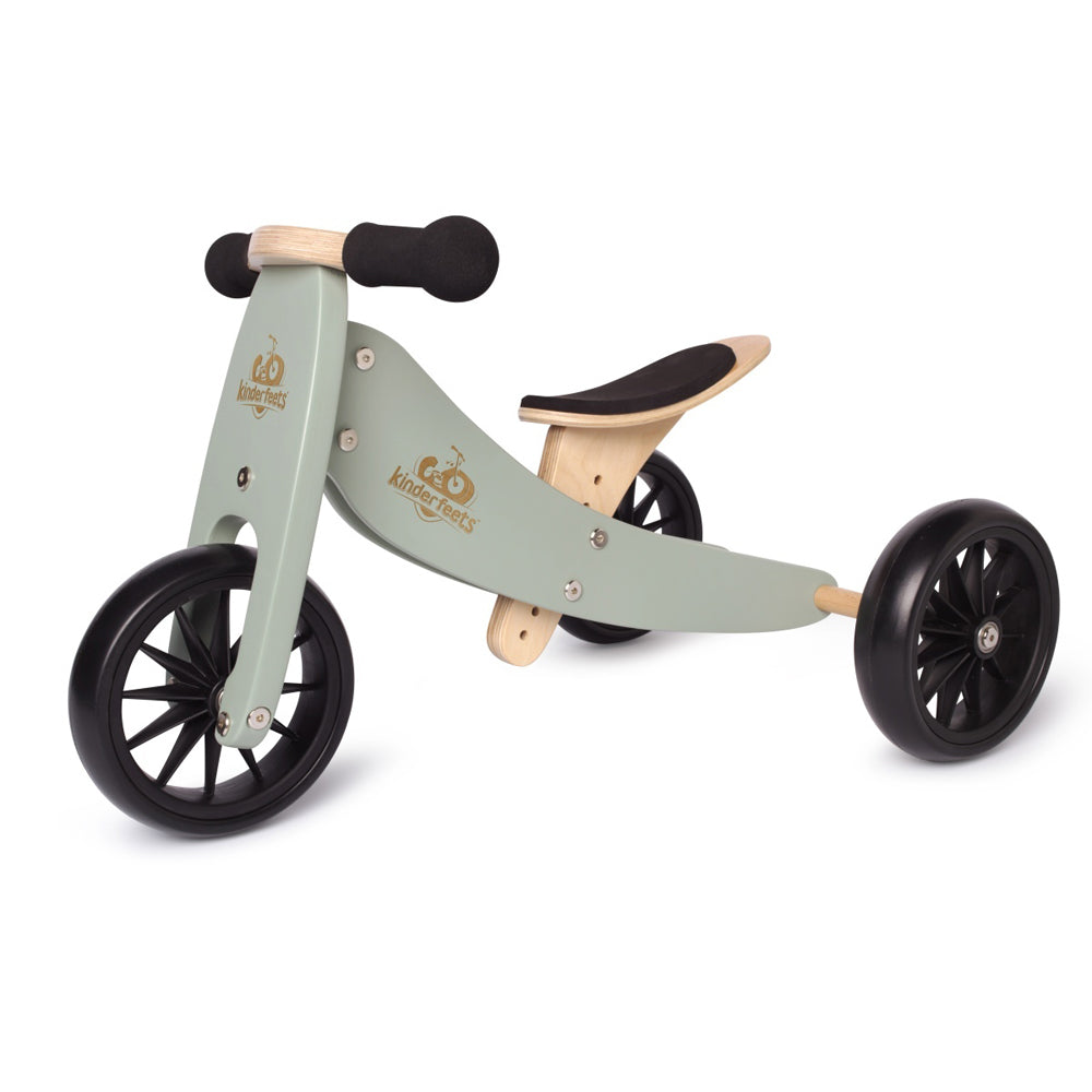 Kinderfeets 62cm Wood Tiny Tot Balance Bike/Trike Kids Ride-On Toy Sage 24m+