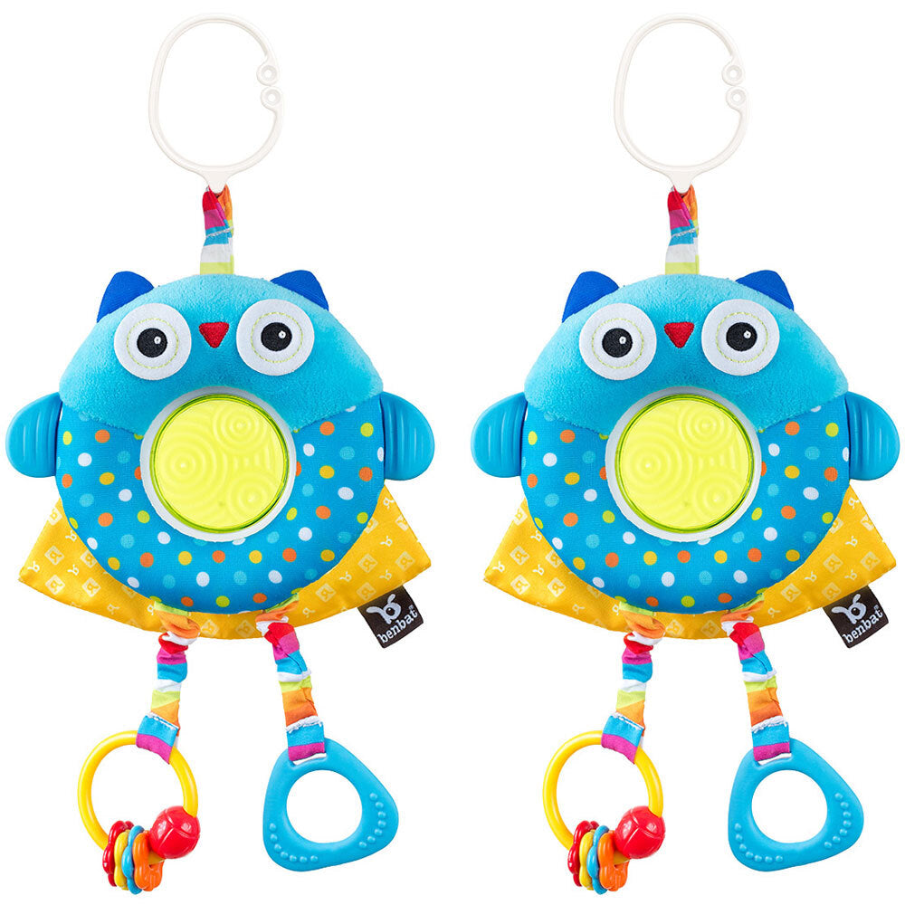 Benbat Dazzle Multi Skills Travel Educational/Development Baby/Infant Toy Owl (2 Pack)