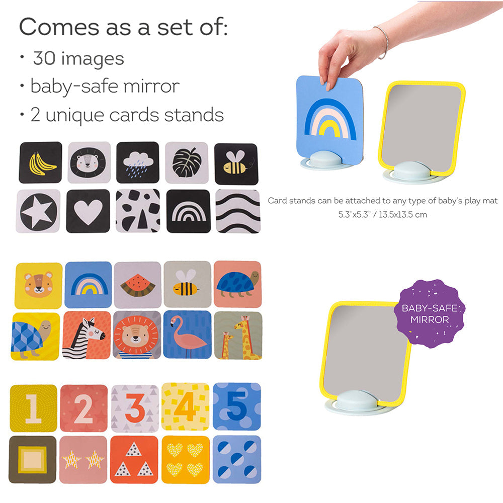 Taf Toys Double-Sided My 1st Tummy Time Cards Baby/Kids Educational Toy 0m+ — image 2