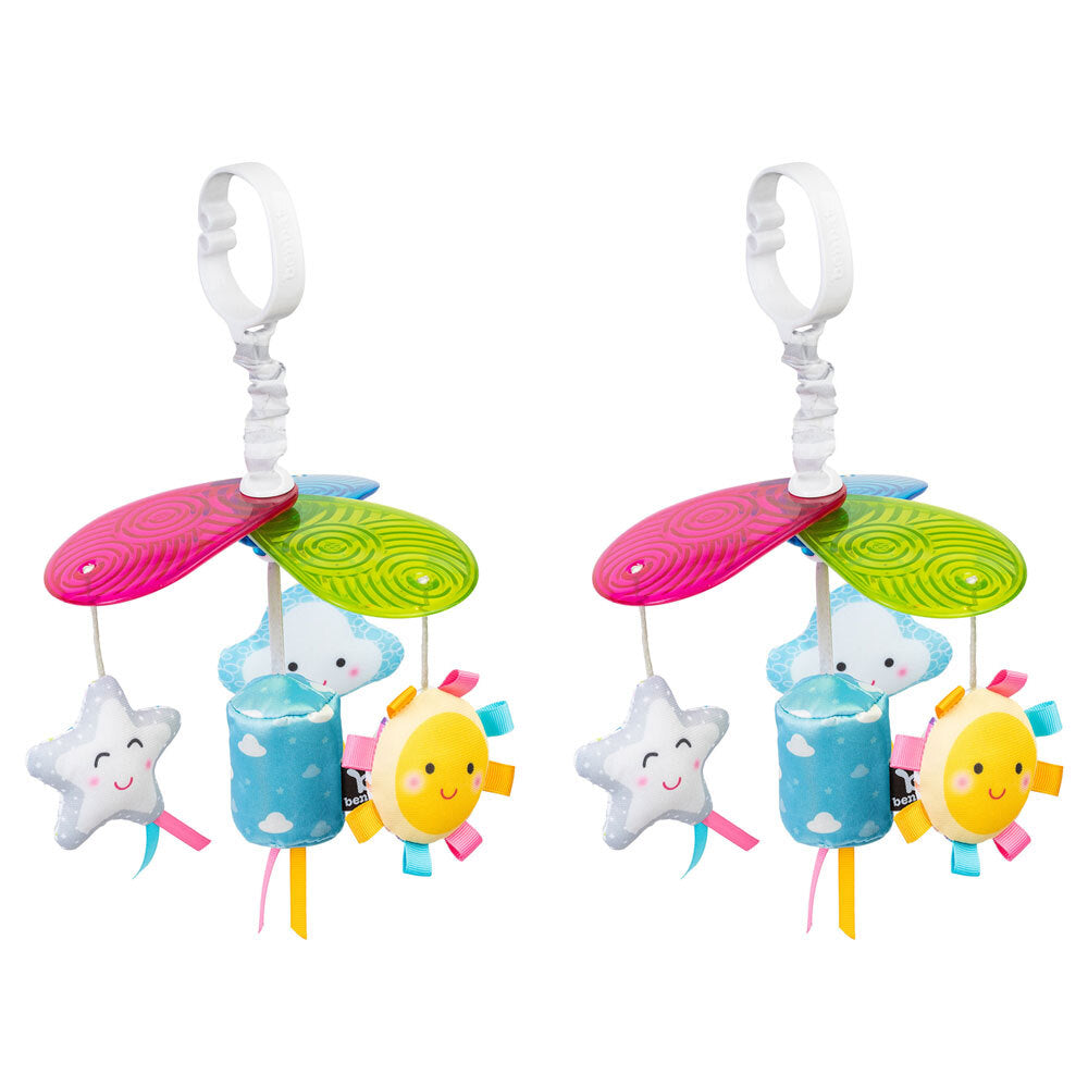 Benbat Dazzle Grab & Go Mobile Stroller Hanging Baby/Kids 0m+ Educational Toy (2 Pack)