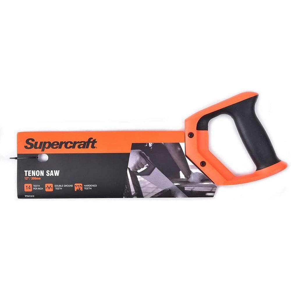 Supercraft Tenon Handsaw Soft Grip Double Ground Teeth 14Tpi 12''/300mm (2 Pack)