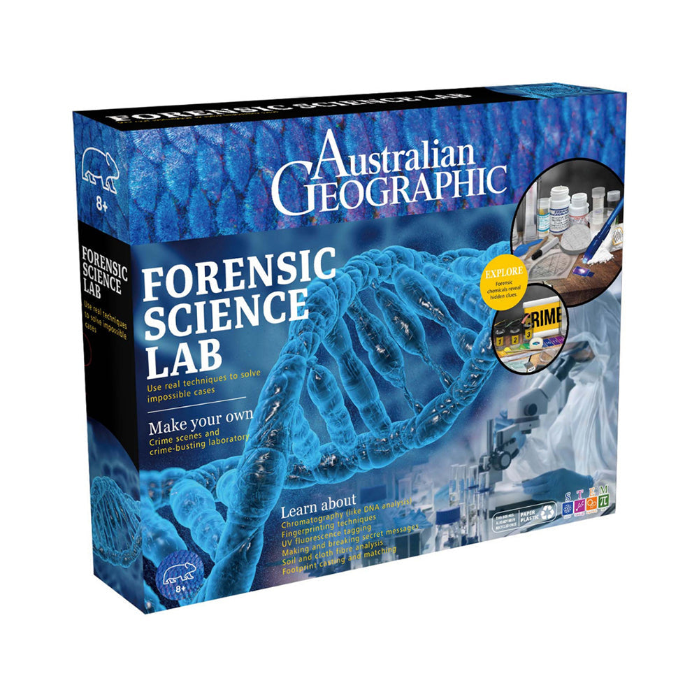 Australian Geographic Forensic Science Lab Kit Kids Activity Educational Toy 8+