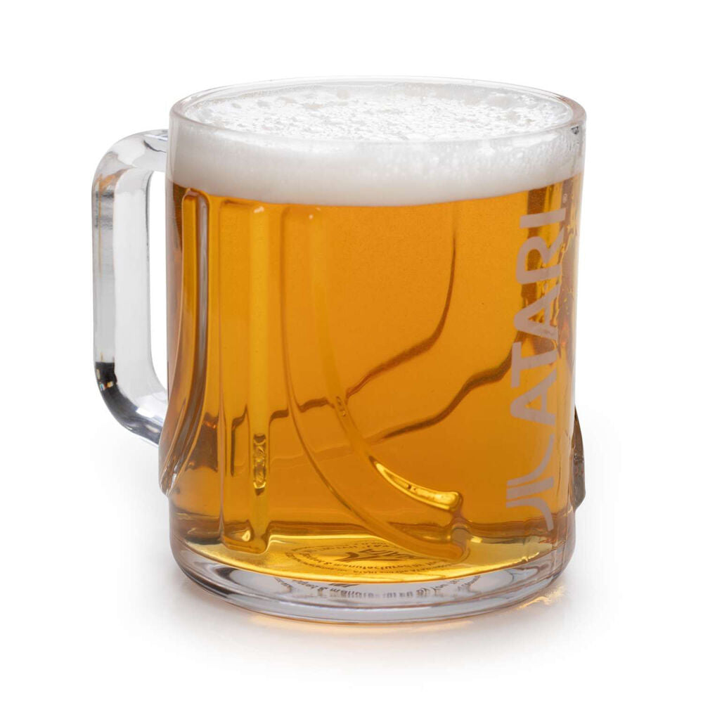Thumbs Up! Official Atari 3D Logo Beer Drinking Soda-Lime Glass 600ml Glassware