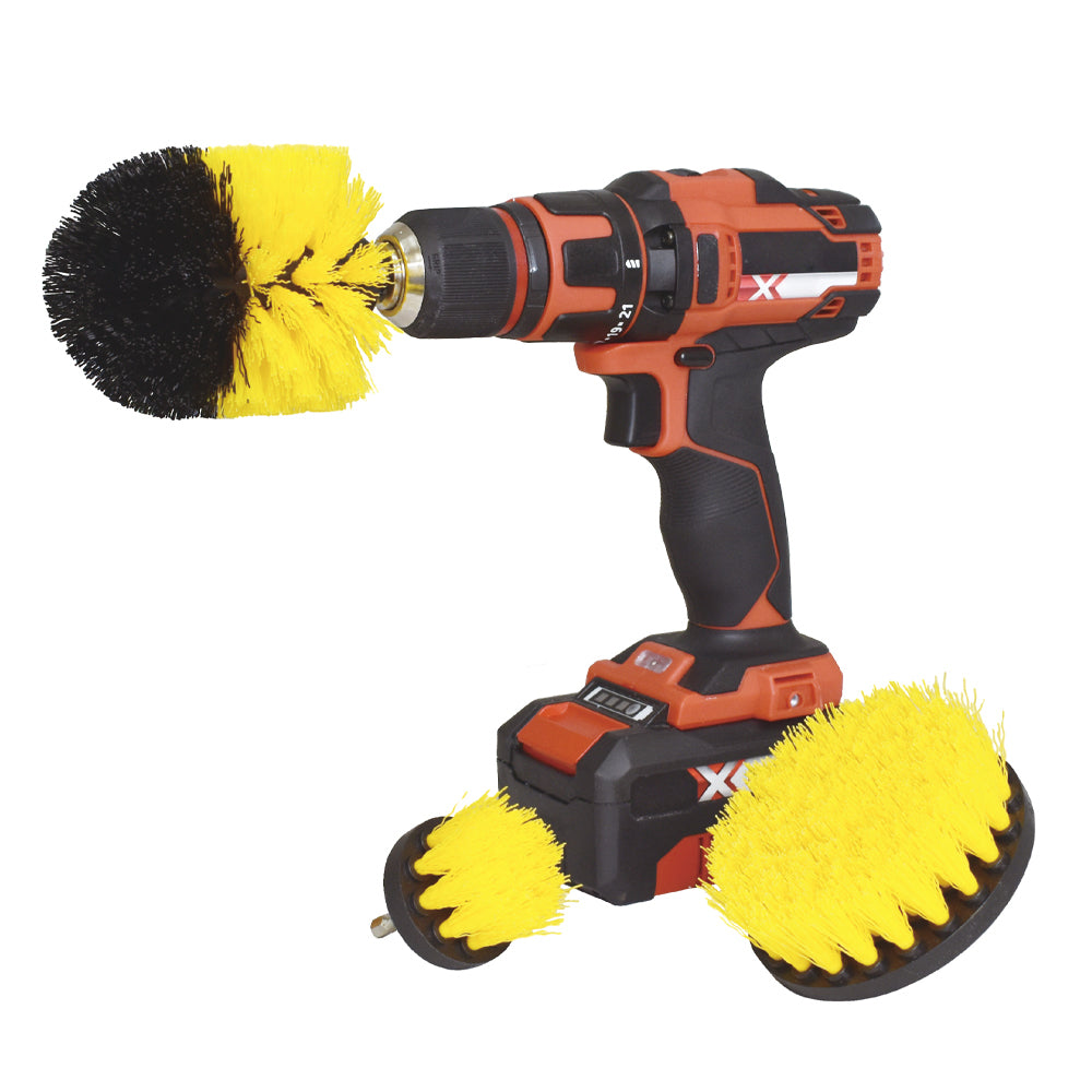 Hercules 3p Hercules Universal Cordless Drill Nylon Scrub Brush Head Cleaning Attachments — image 2