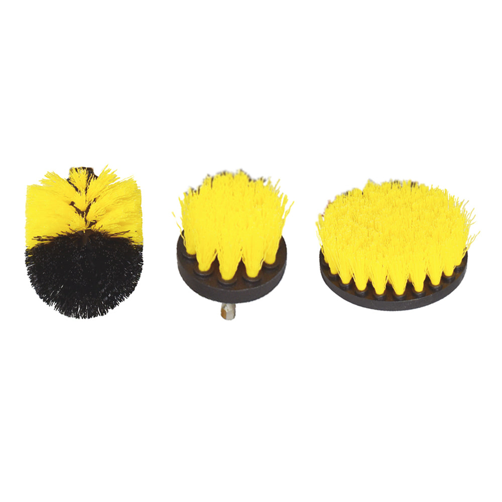 Hercules 3p Hercules Universal Cordless Drill Nylon Scrub Brush Head Cleaning Attachments