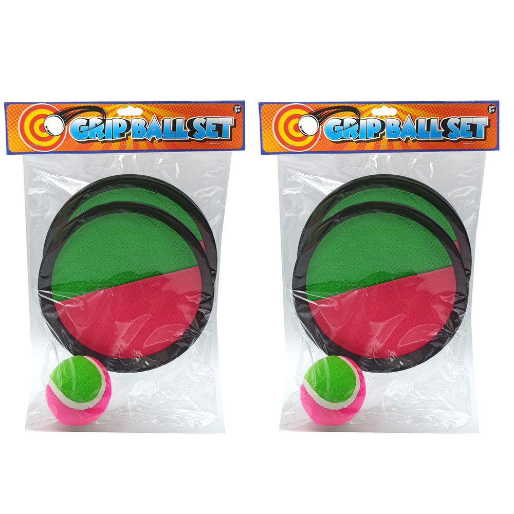 Grip Ball/18.5cm Pads Set 5+ Kids/Children Catch Play Outdoor Game Sports Toy (2 Pack)