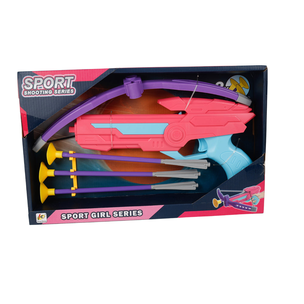 Toylife 33cm Cross Bow Archery Gun w/ 3 Darts Toy Set Outdoor Play Kids Assorted — image 2