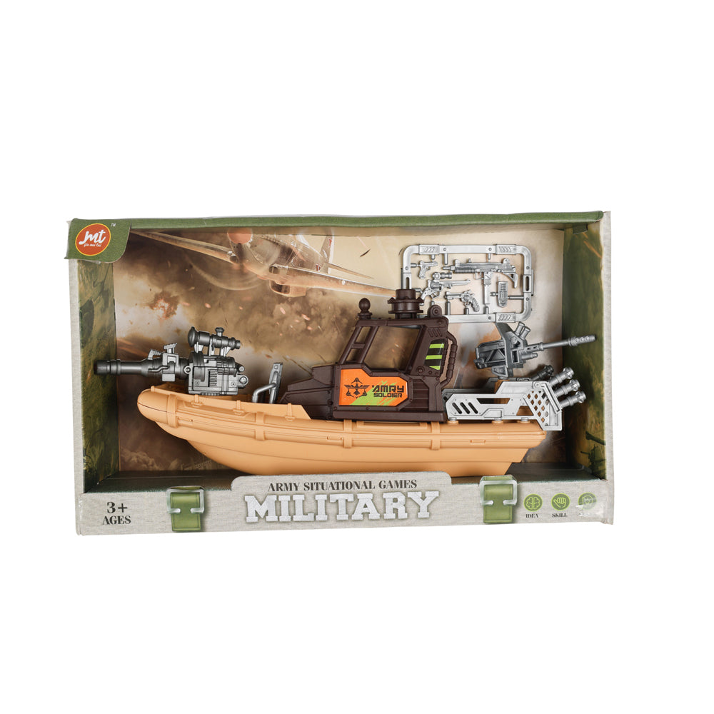 Toylife 30cm Militray Vehicle/Guns w/ Light & Sound Fun Play Toy Set Kids 3+ (2 Pieces)