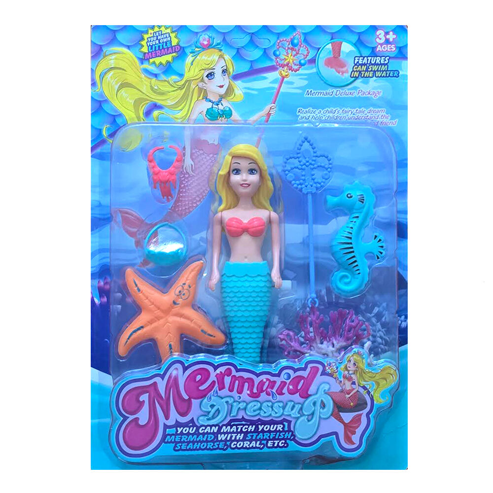 Toylife Blonde Mermaid w/ Accessory Kids/Children Role Play Pretend Toy Assorted